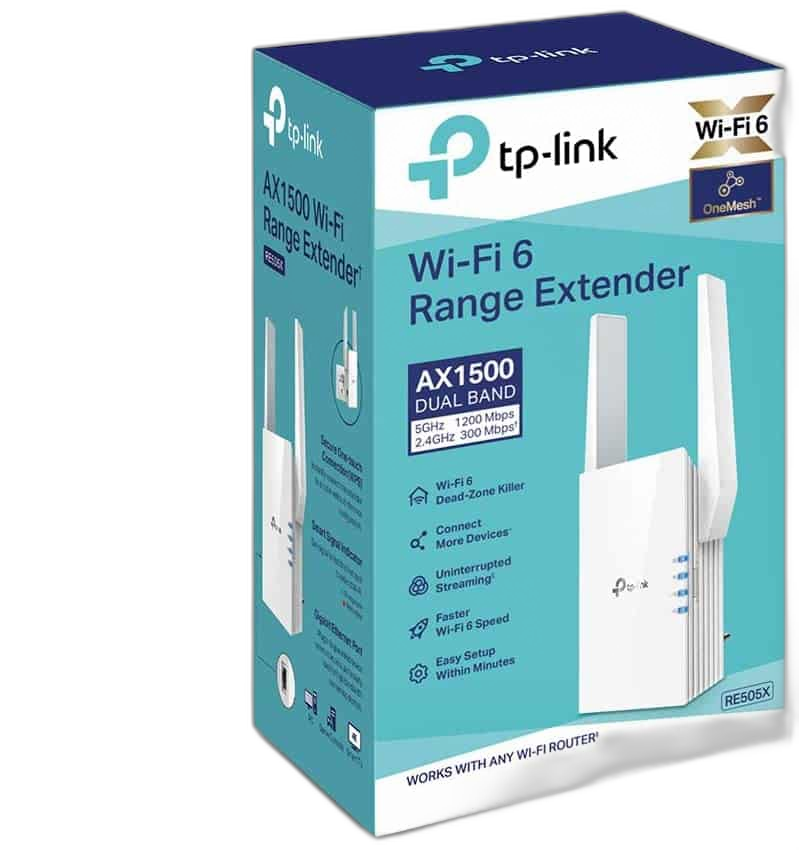 TP-Link RE505X AX1500 Dual Band Wi-Fi 6 Range Extender