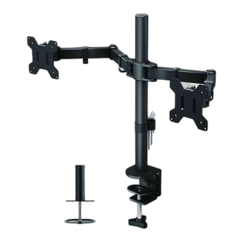 BONTEC Dual Monitor Mount for 13-27 inch Monitors