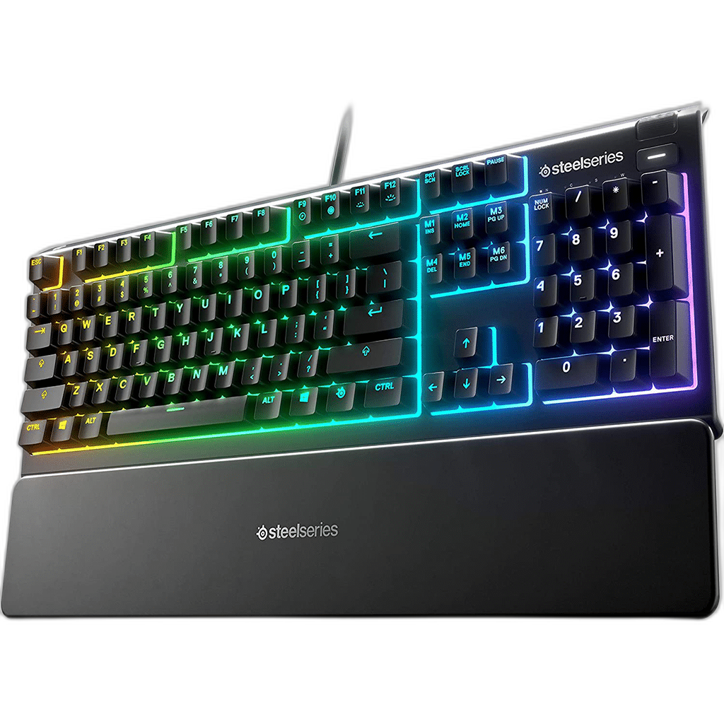 SteelSeries Apex 3 Full Size Gaming Keyboard, Black