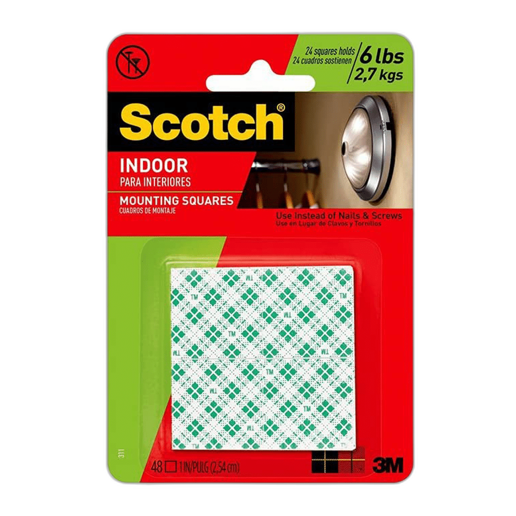 3M Scotch Heavy Duty Mounting Squares, 16 Squares