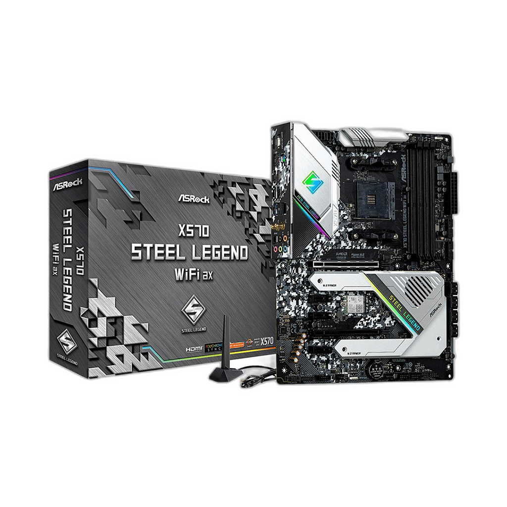 ASRock X570 Steel Legend WiFi AX Motherboard, ATX