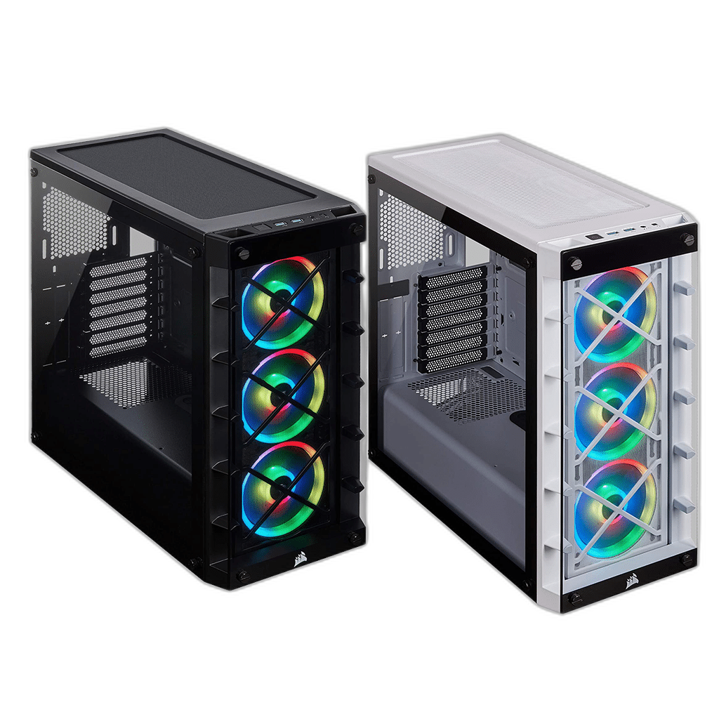 Corsair iCUE 465X RGB Mid-Tower Case - Black/White