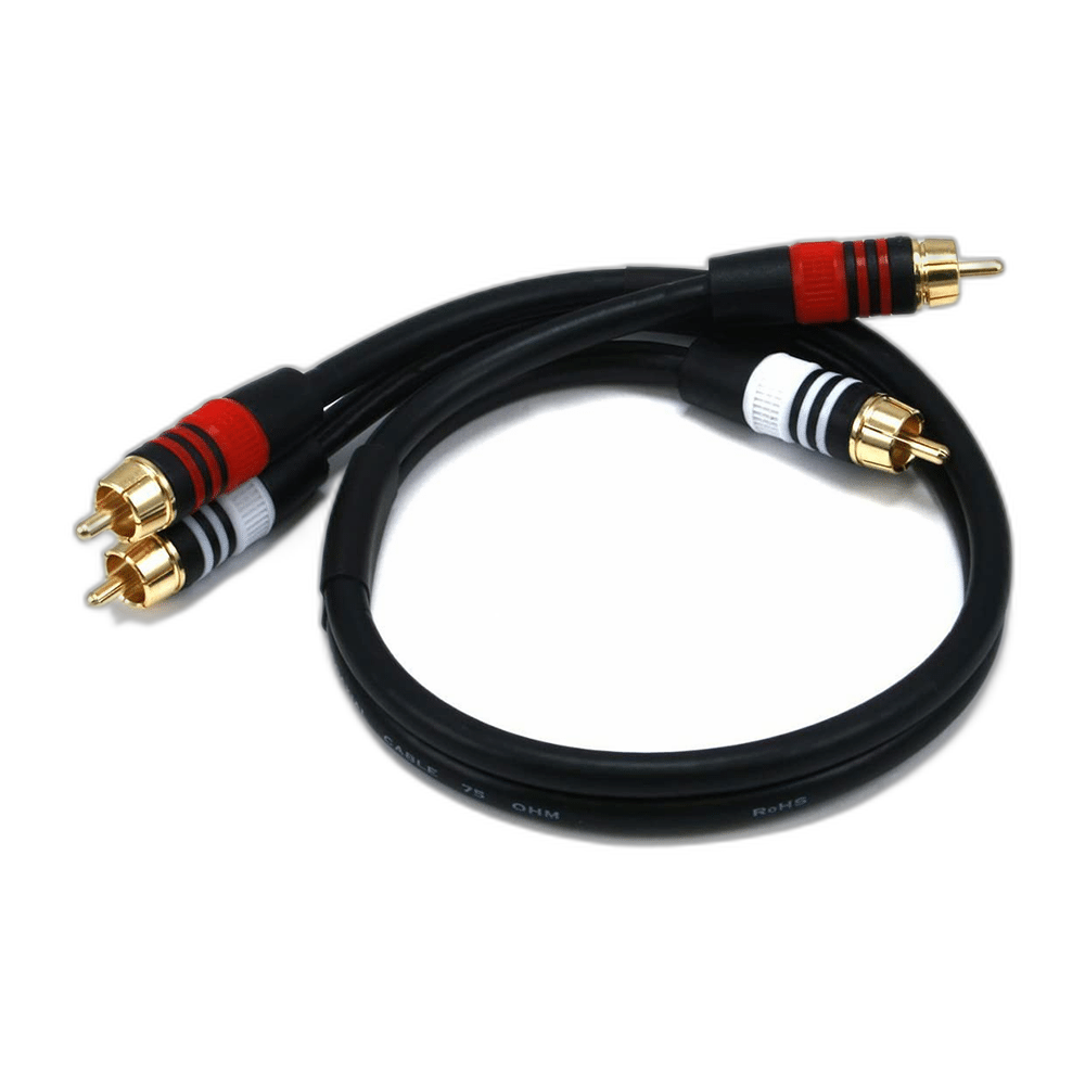Monoprice 1.5ft Premium 2 RCA to RCA Cable
