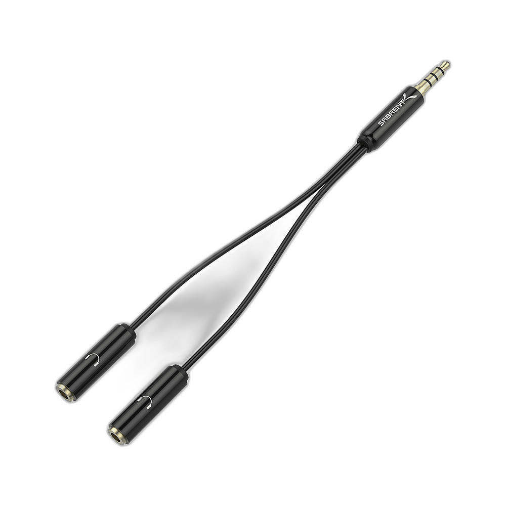 Sabrent 3.5mm stereo Y splitter adapter