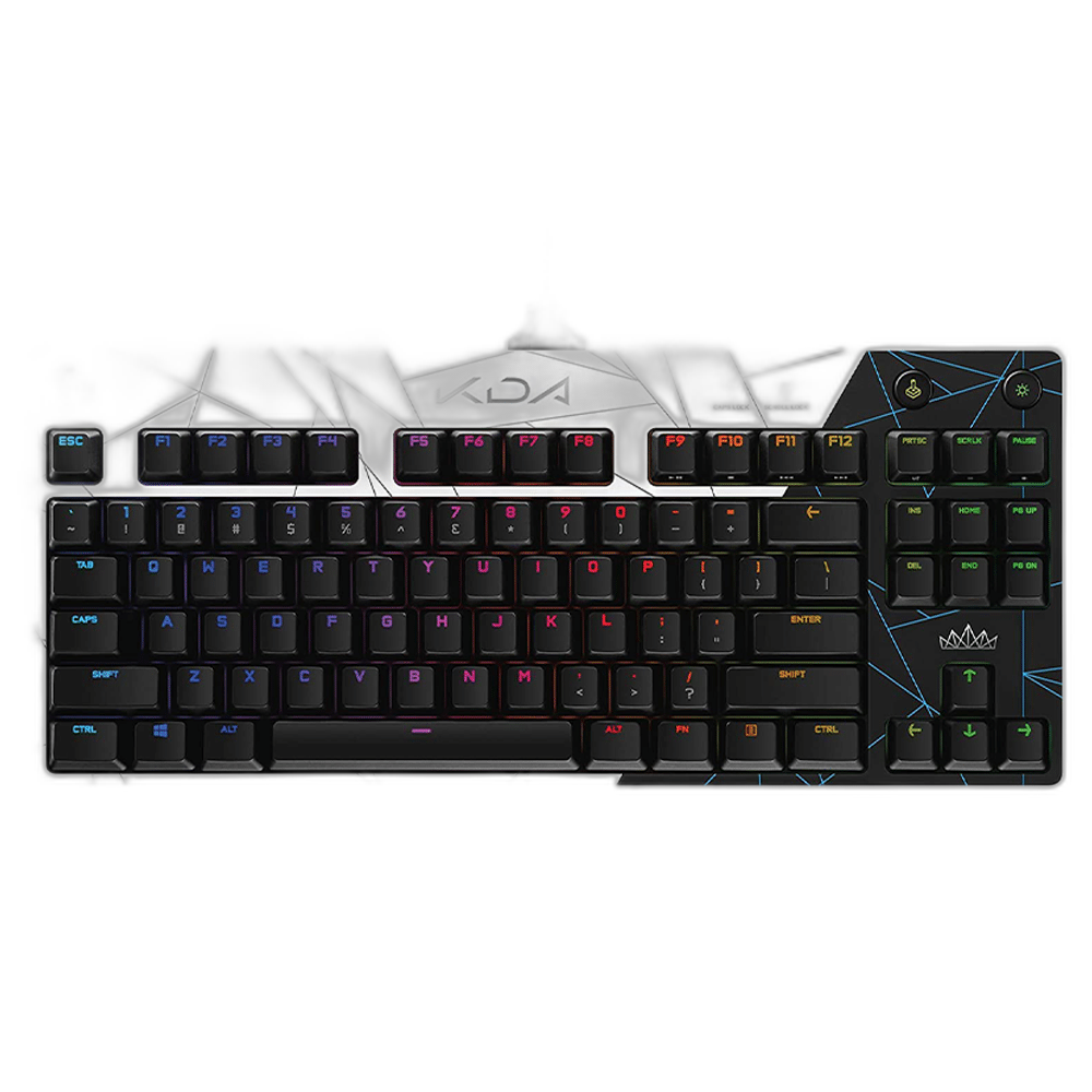 Logitech G PRO K/DA Tenkeyless Keyboard, Black/White