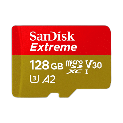 SanDisk Extreme 128 GB microSDXC Memory Card + SD Adapter