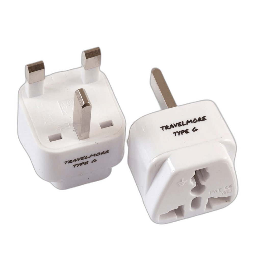 2 Pack UK Travel Adapter for Type G Plug