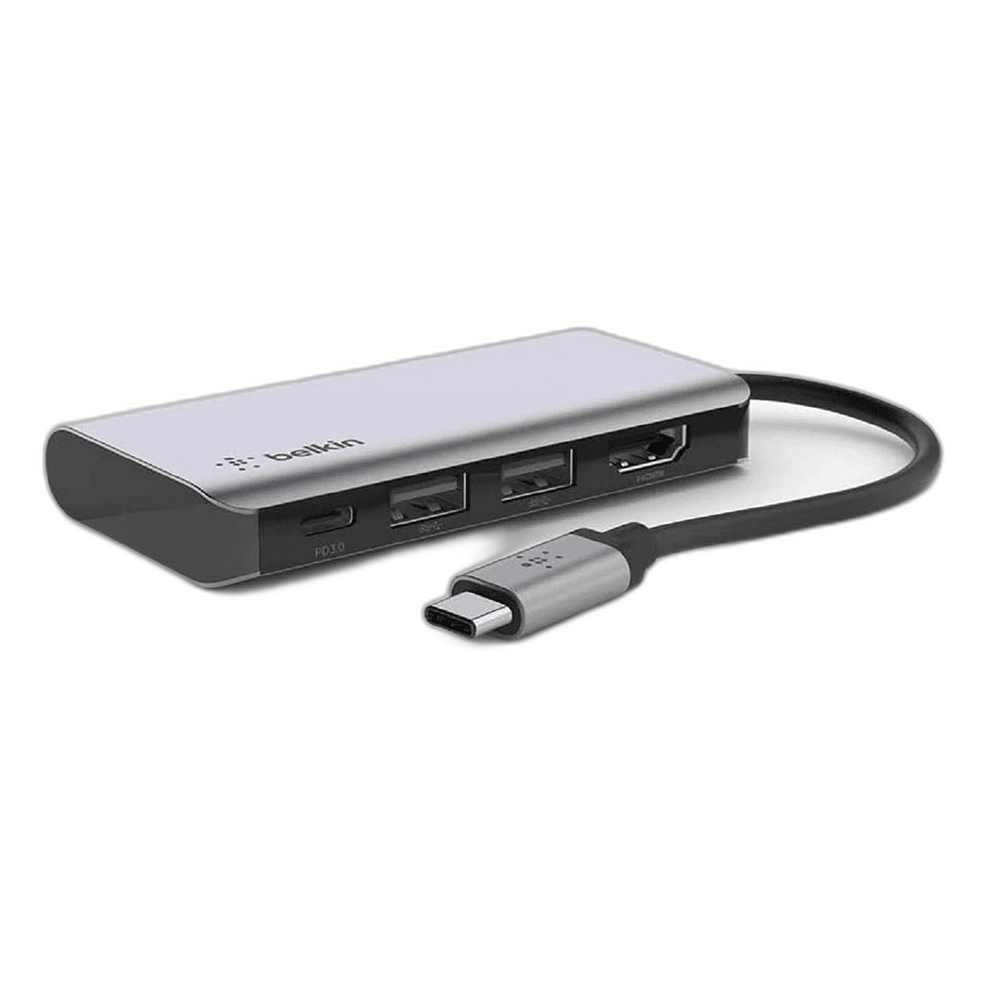 Belkin USB C 4-in-1 MultiPort Adapter, 4K HDMI 100W