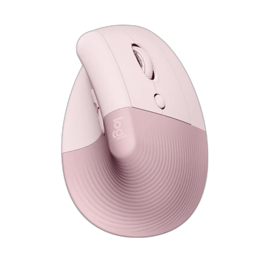 logitech lift ergonomic wireless mouse rose