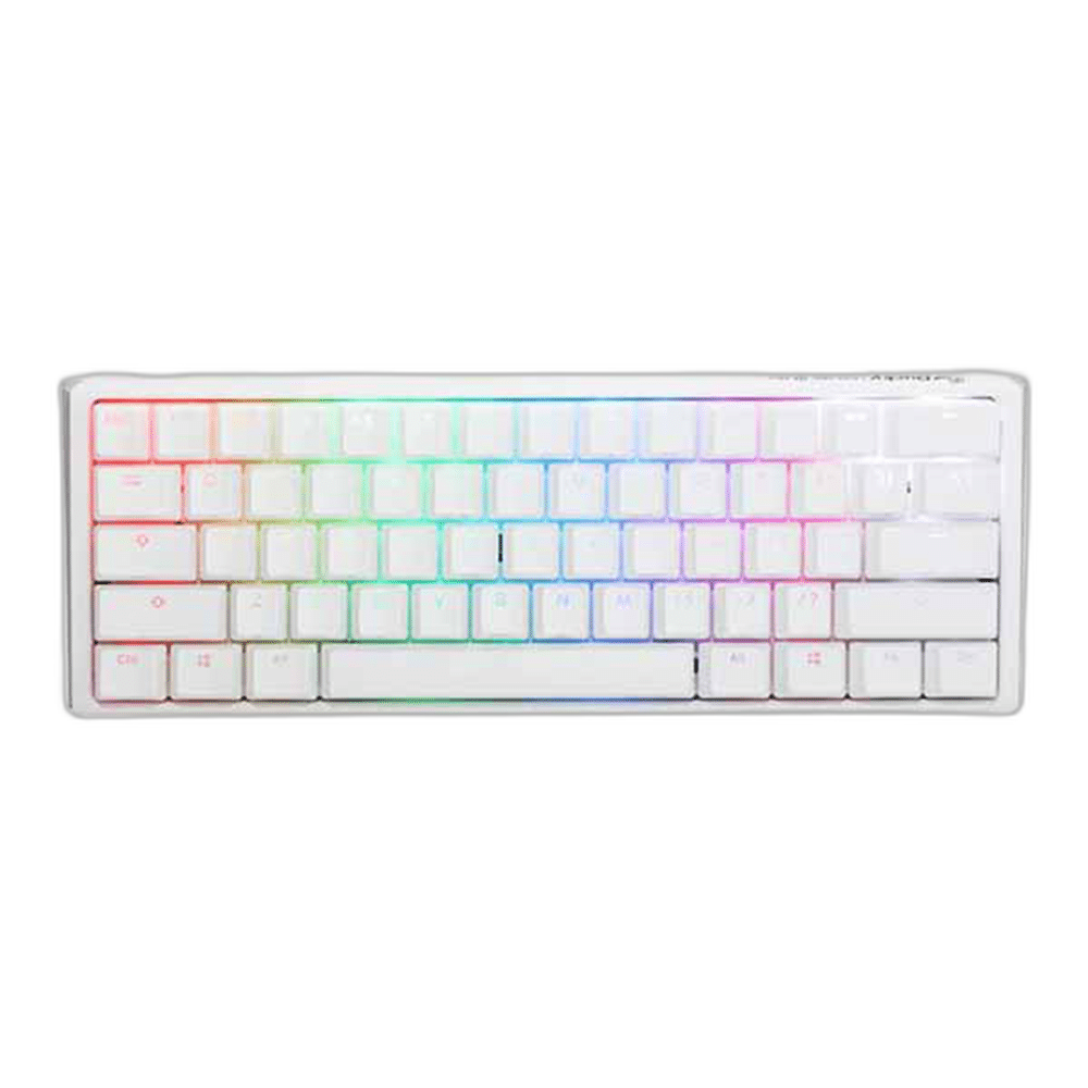 Ducky One 3 Mini Silent Red Switch RGB Hot-Swap Mechanical Keyboard, Aura White