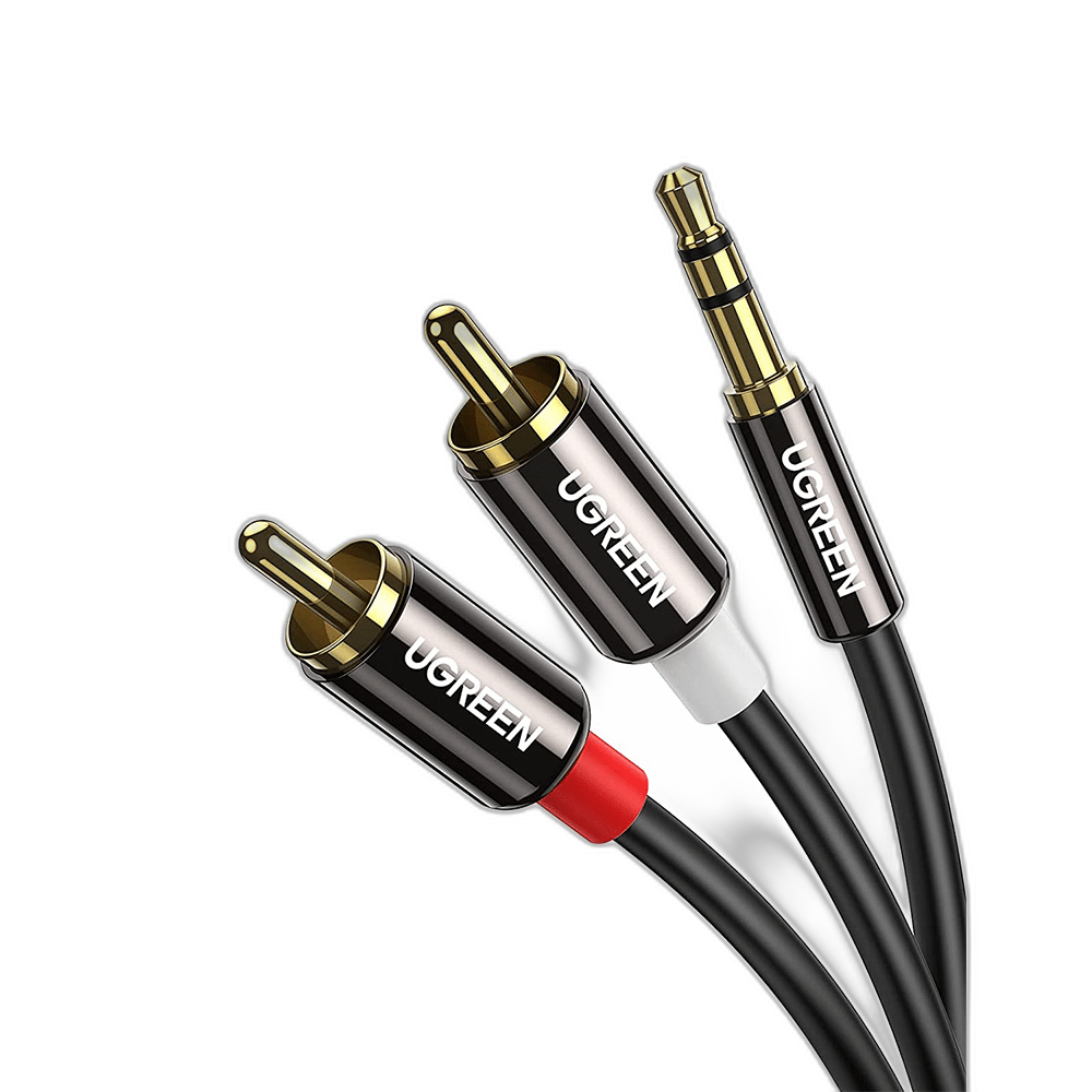 UGREEN RCA Audio Cable, 2RCA to 3.5mm Jack Stereo Splitter, 1M