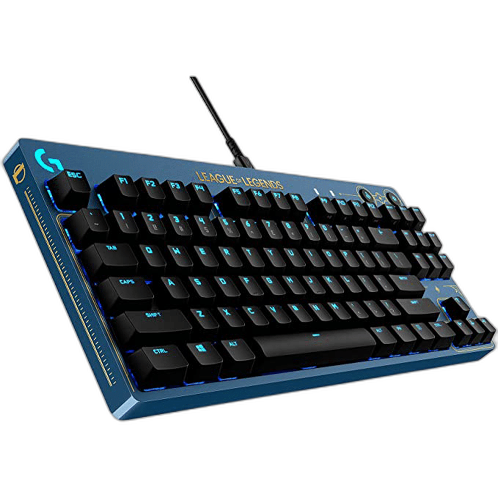 Logitech G Pro League Of Legends Tenkeyless Keyboard, Black/Blue