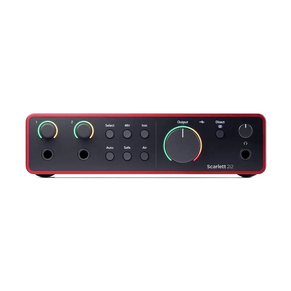Focusrite Scarlett 2i2 4th Gen USB Audio Interface, 120dB Dynamic Range