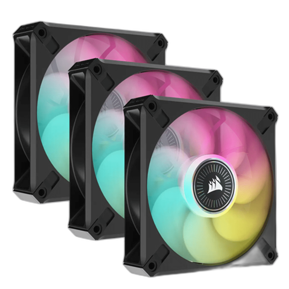 Corsair iCUE ML120 RGB ELITE 120mm Fan, 3-Pack - Black