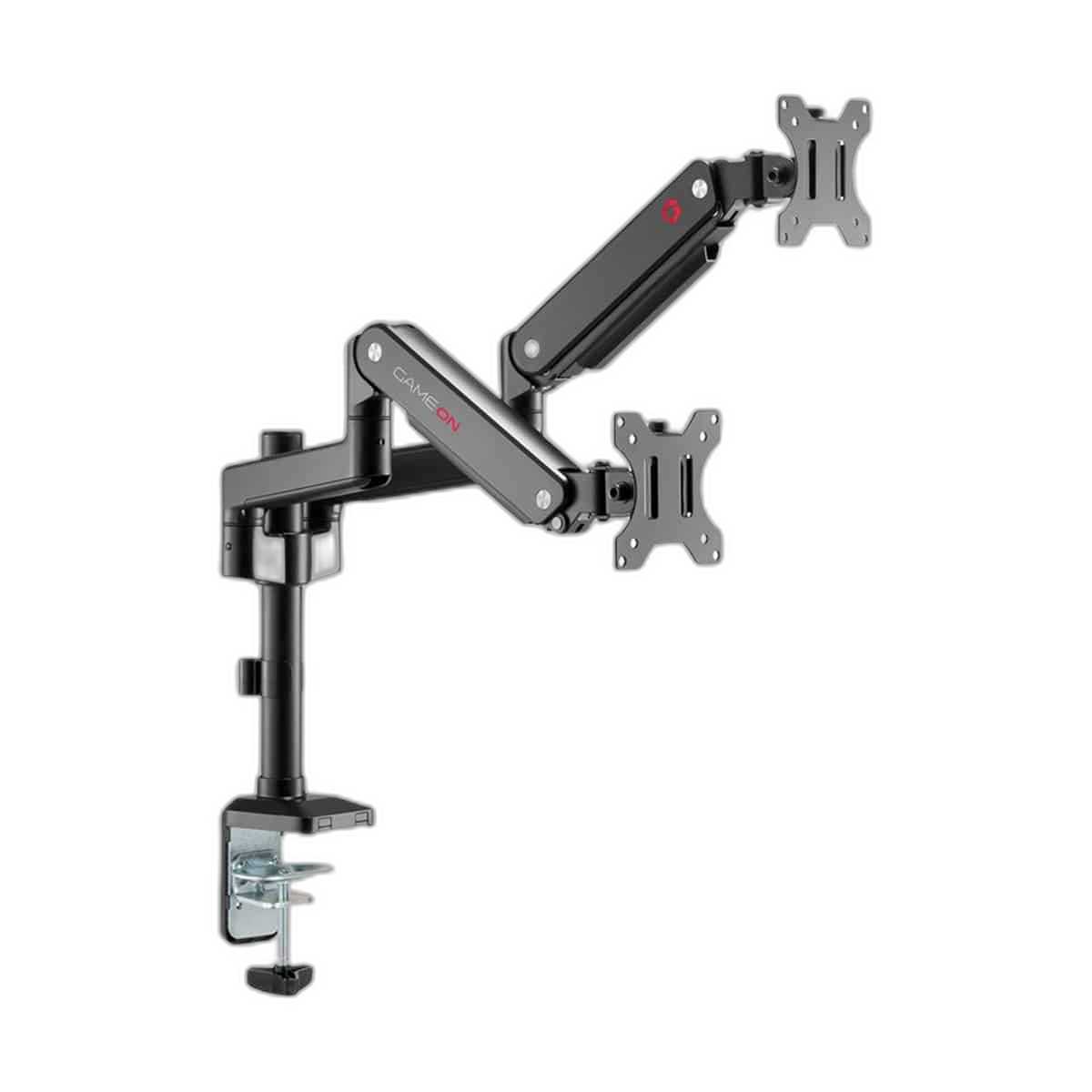 GAMEON Pole Mounted Gas Spring Dual Monitor Arm 17" - 32"