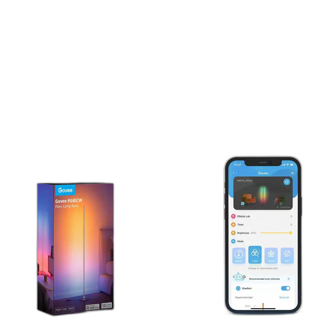 Govee RGBICW Smart Corner Floor Lamp variant