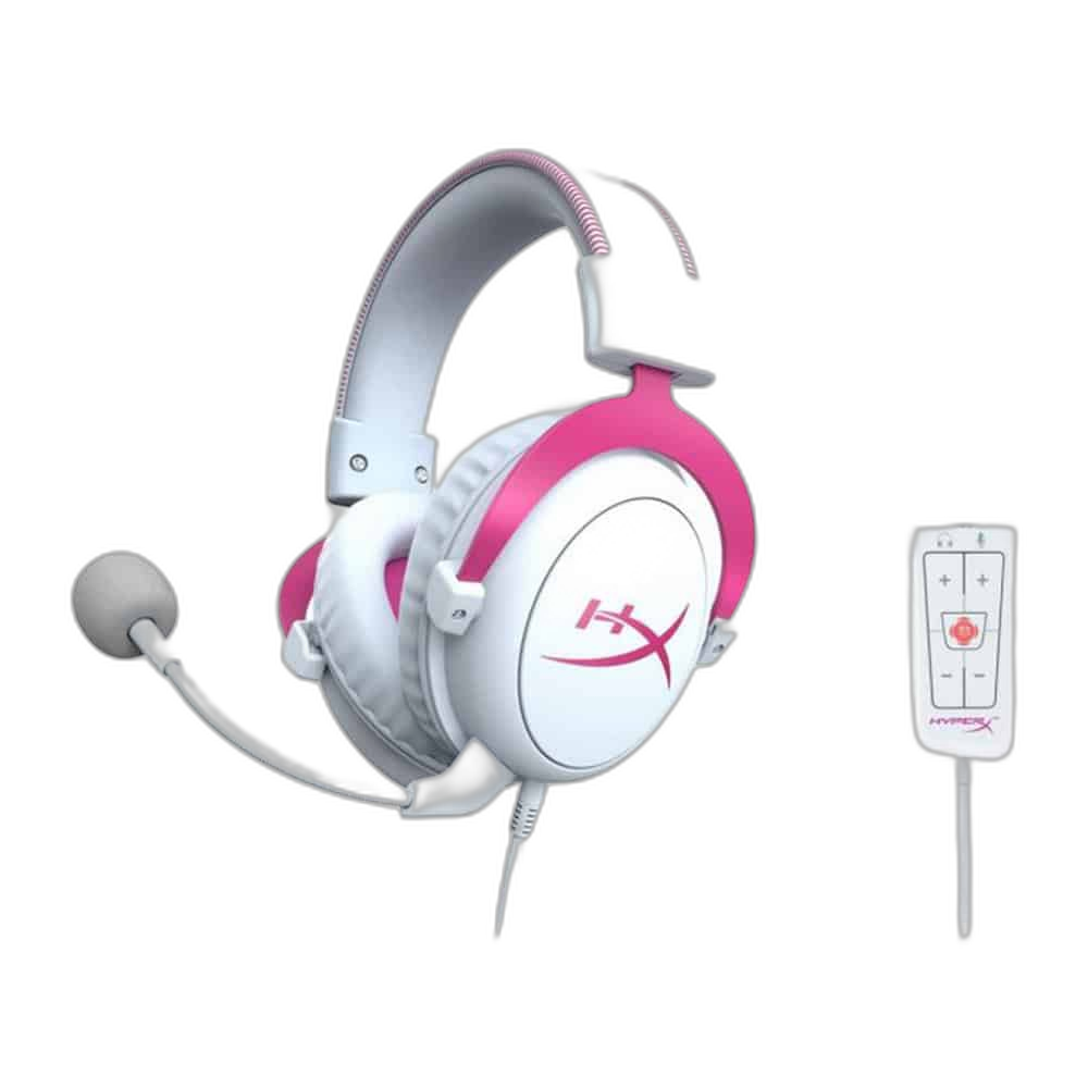 HyperX Cloud II Gaming Headset - White Pink