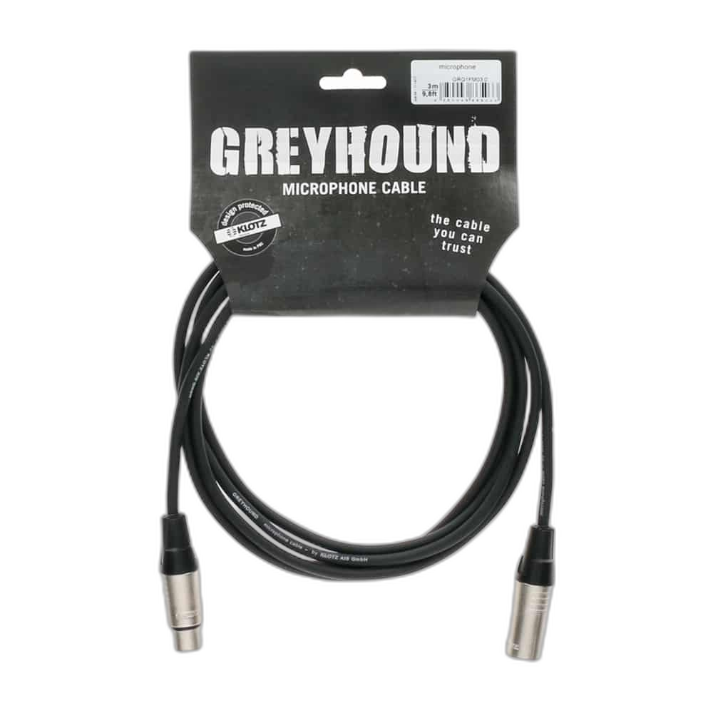 Klotz Greyhound XLR Microphone Cable, 3 Meter