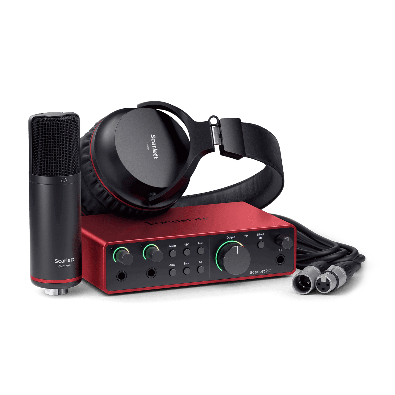 Focusrite Scarlett 2i2 Studio 4th Gen Bundle, Professional Recording Essentials