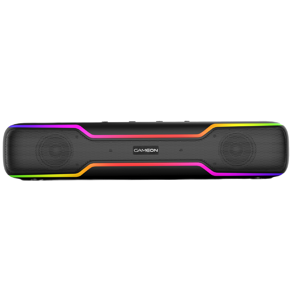 GAMEON Dominator Blaze Wireless RGB Soundbar, Black Design