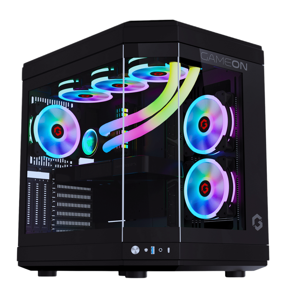 Gameon Valkyrie Mid Tower Case, Black, ATX Micro-ATX Support