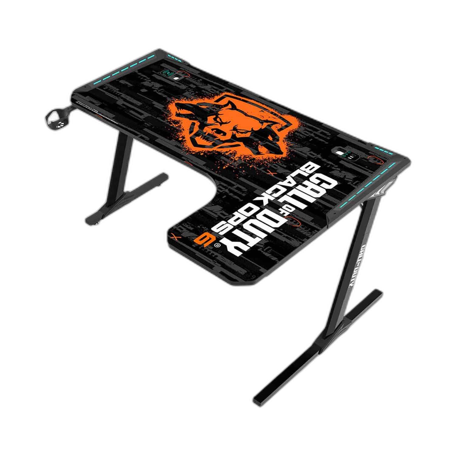 GameOn Black Ops 6 L-Shaped Gaming Desk - Right