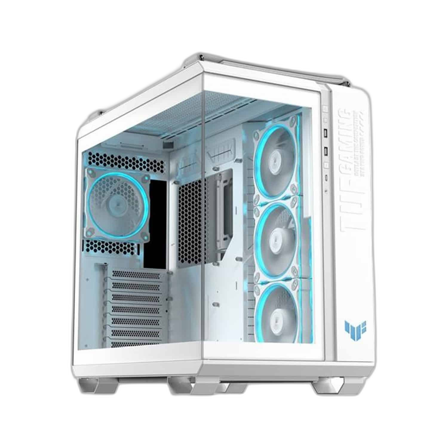 ASUS TUF Gaming GT502 Mid Tower Case with 4 ARGB Fans, White