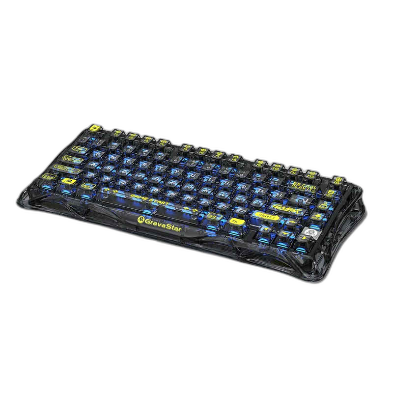 GravaStar Mercury K1 Lite Transparent Black Wireless Keyboard