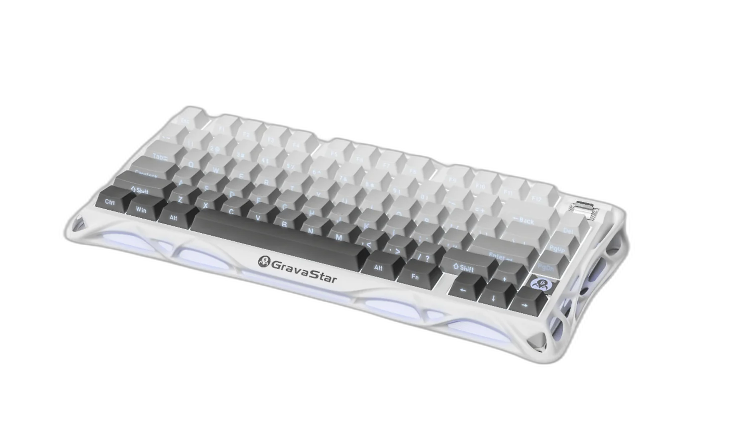 GravaStar Mercury K1 Gradient White Wireless Keyboard