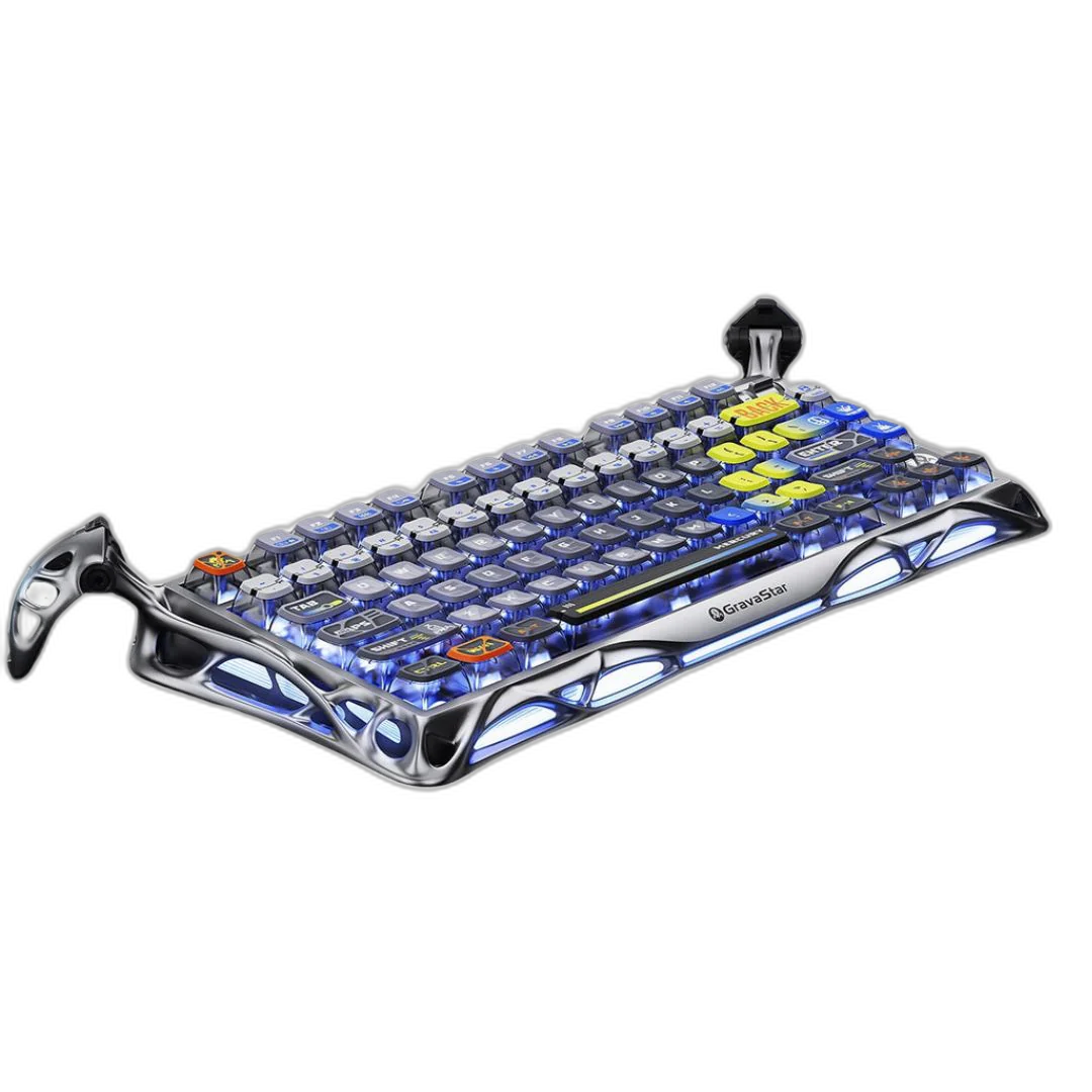 GravaStar Mercury K1 Pro Interstellar Silver Wireless Keyboard
