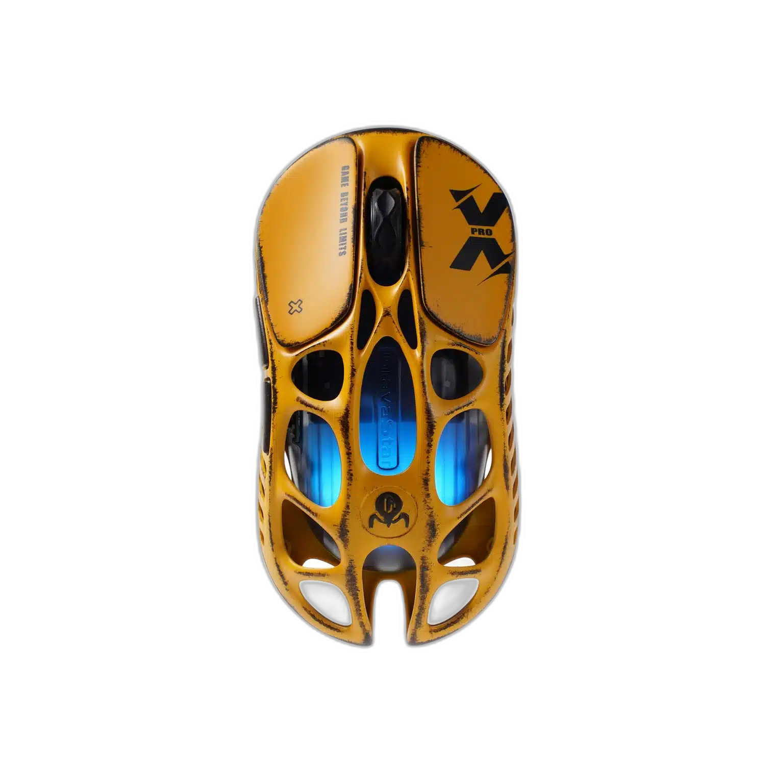 GravaStar Mercury X Battle Worn Yellow Wireless Gaming Mouse, 79g