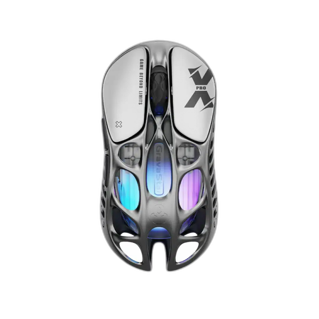 GravaStar Mercury X Pro Interstellar Silver Wireless Gaming Mouse, 49g