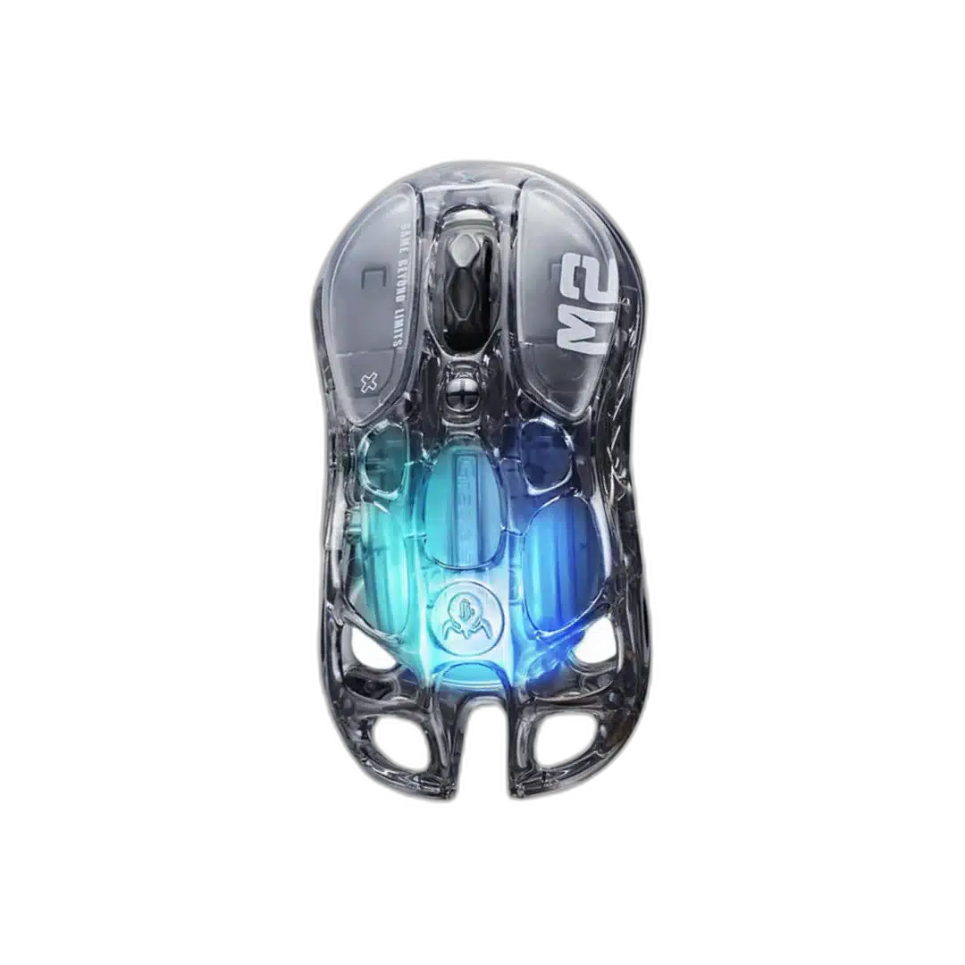 GravaStar Mercury M2 Transparent Black Wireless Gaming Mouse, 68g
