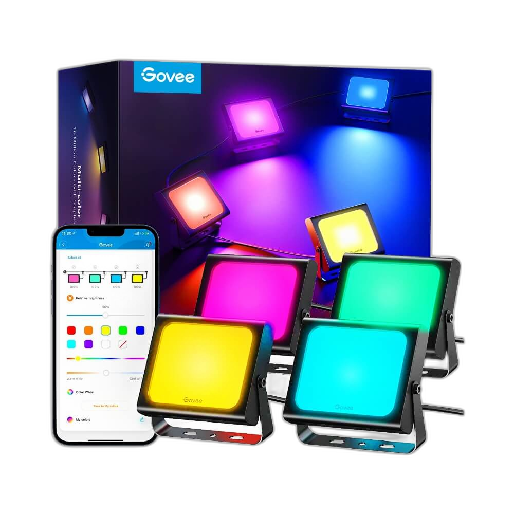 Govee H7060 RGBICWW LED Smart Flood Lights