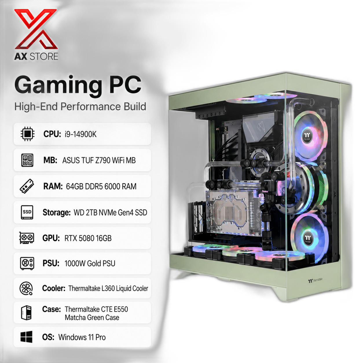 RTX 5080 Gaming PC, i9-14900K
