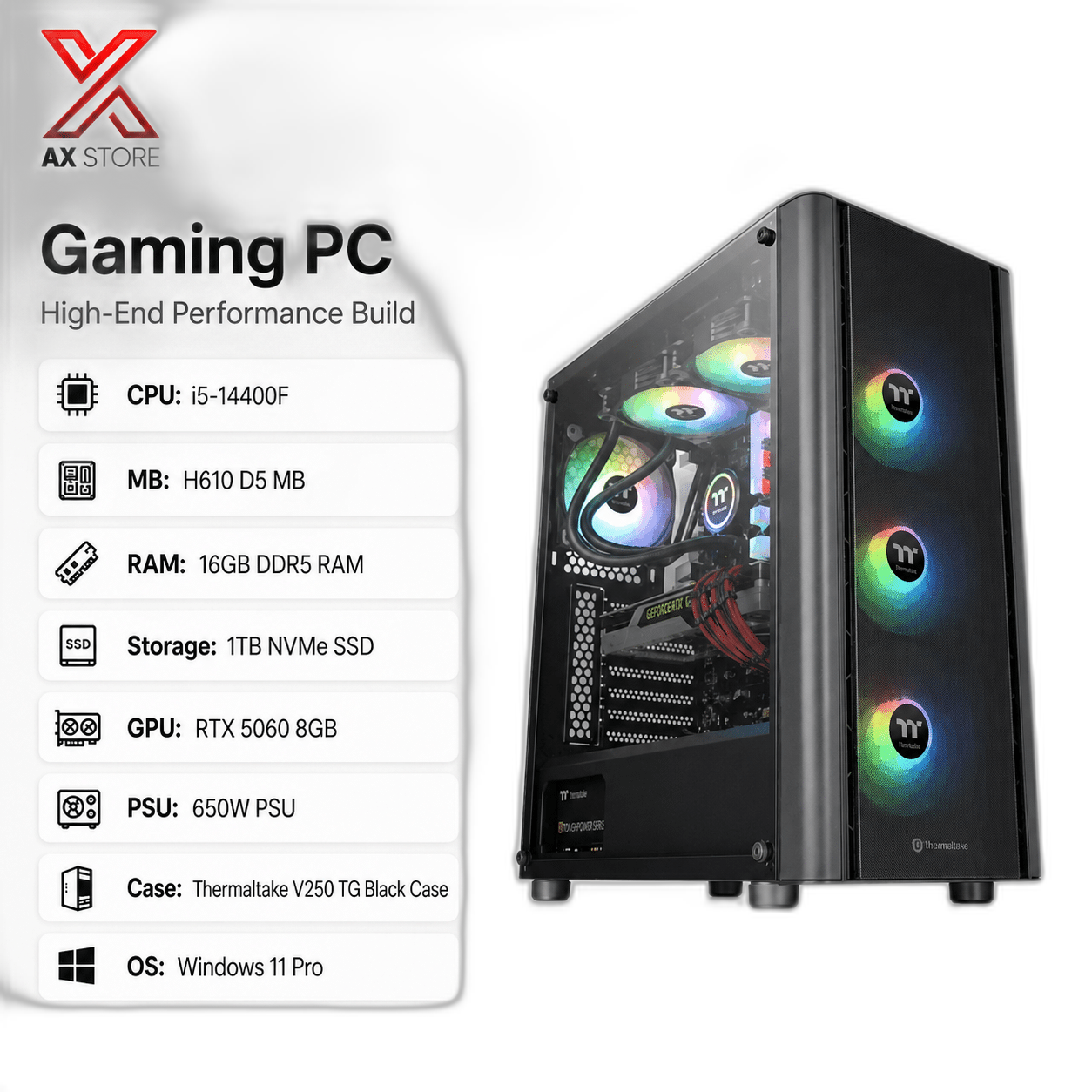 RTX 5060 Gaming PC, i5-14400F