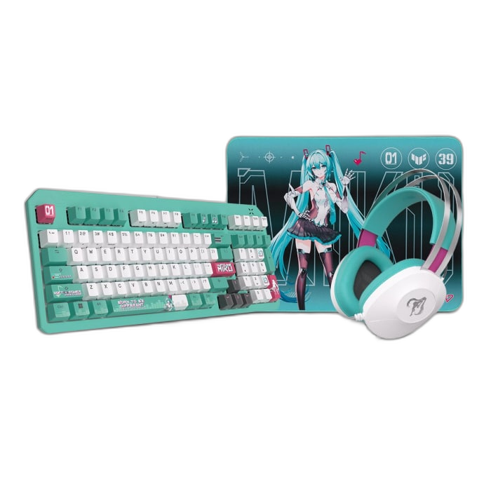 Asus TUF Gaming X Hatsune Miku Edition Gaming Kit, Green