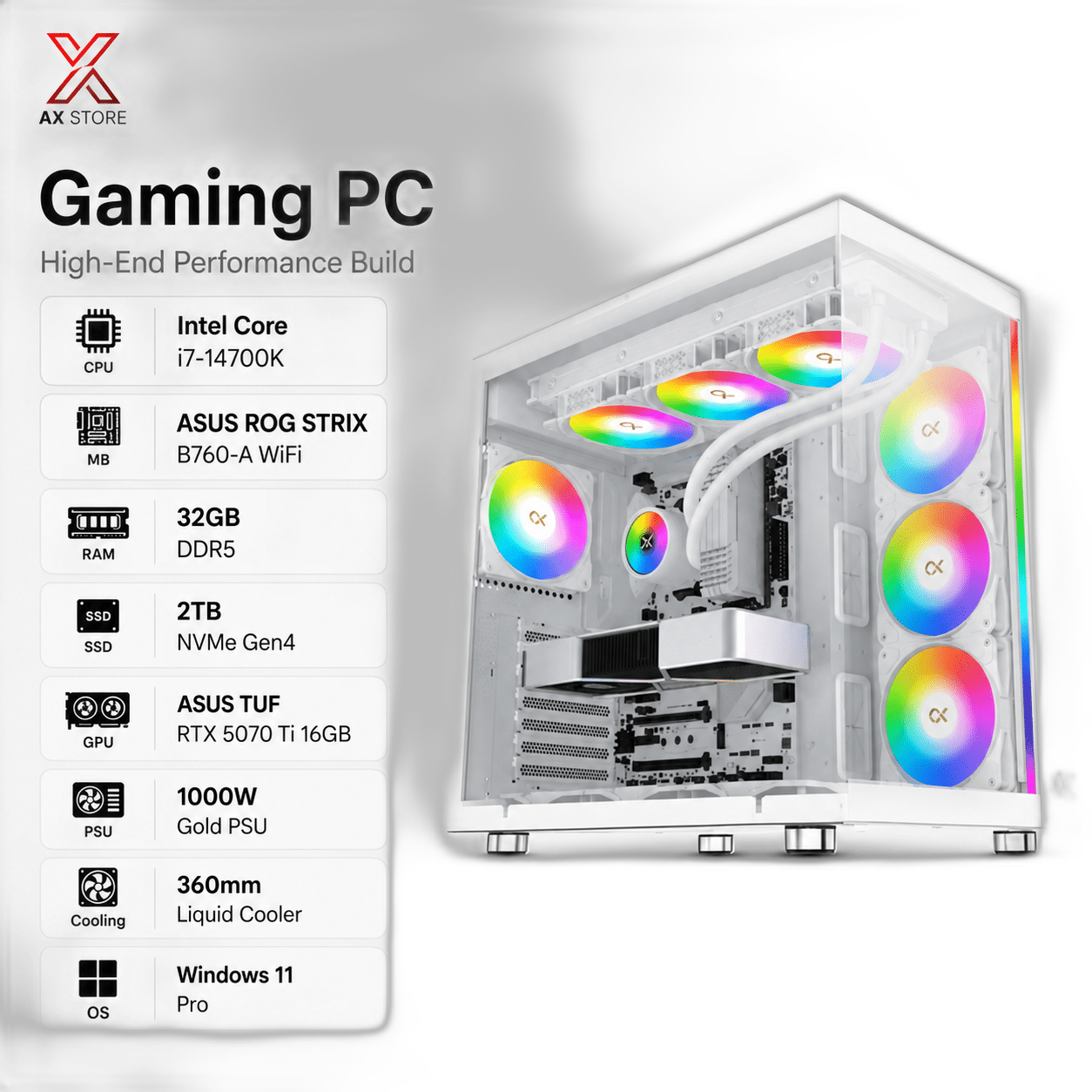 Gaming PC i7-14700K RTX 5070 Ti variant