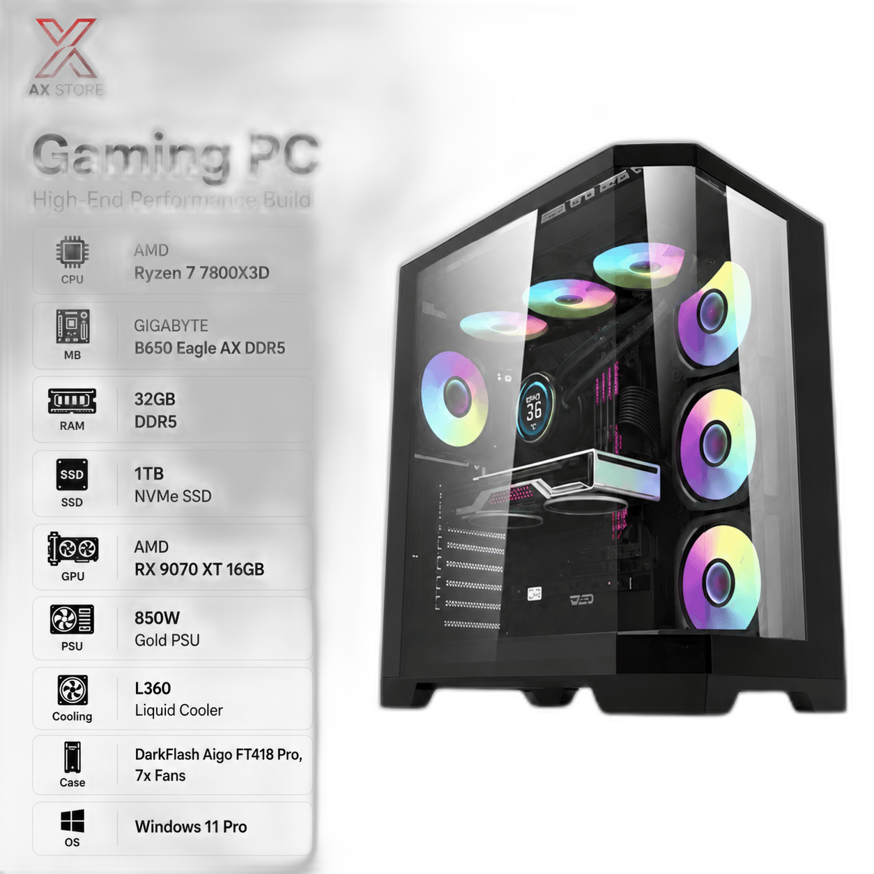 Gaming PC Ryzen 7 7800X3D variant