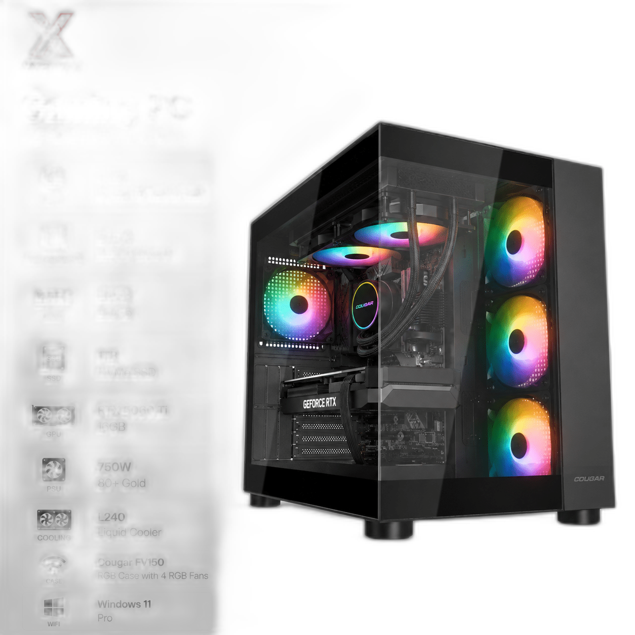 RTX 5060 Ti Gaming PC, Ryzen 7 7800X3D