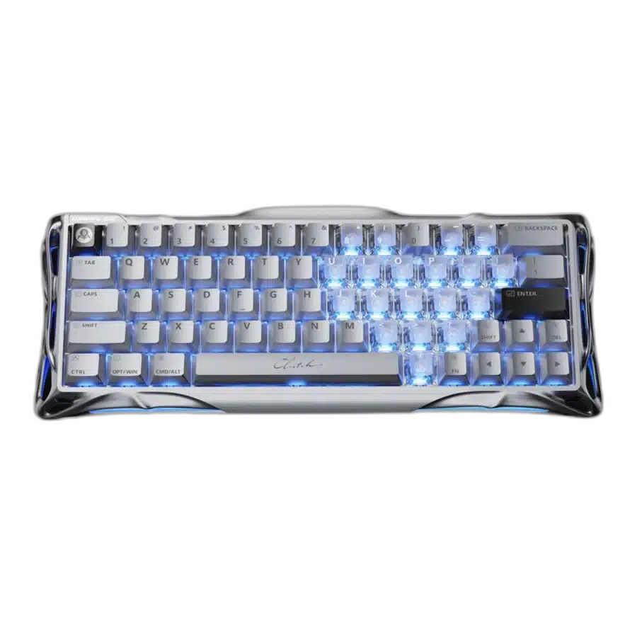 GravaStar Mercury V60 Pro Chrome Silver Gaming Keyboard