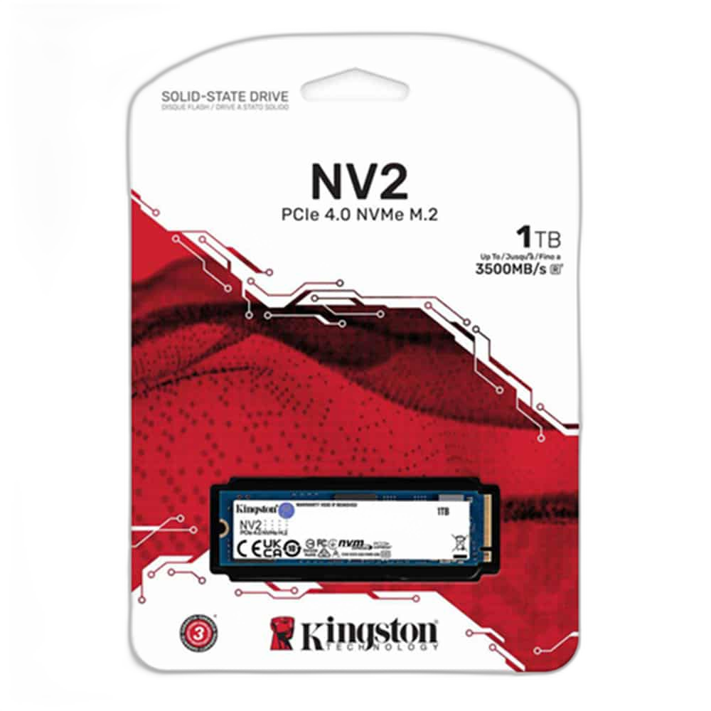 Kingston NV2 PCIe 4.0 NVMe SSD, 1TB & 2TB Options