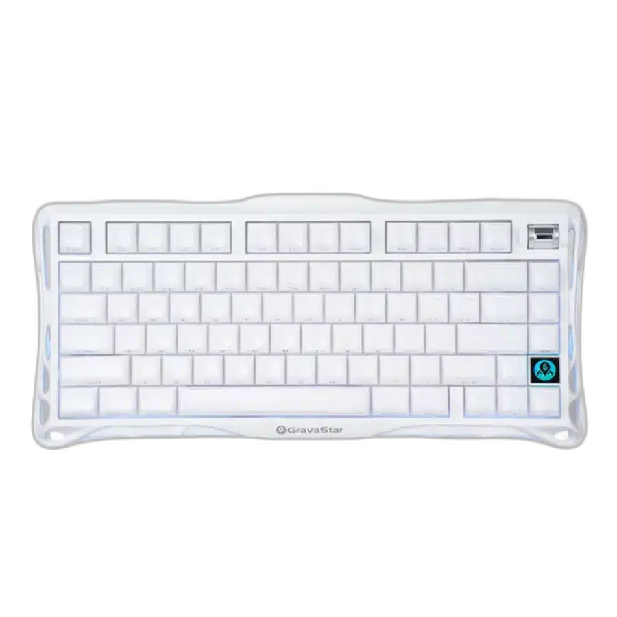 GravaStar Mercury K1 75% Wireless Gaming Keyboard - White