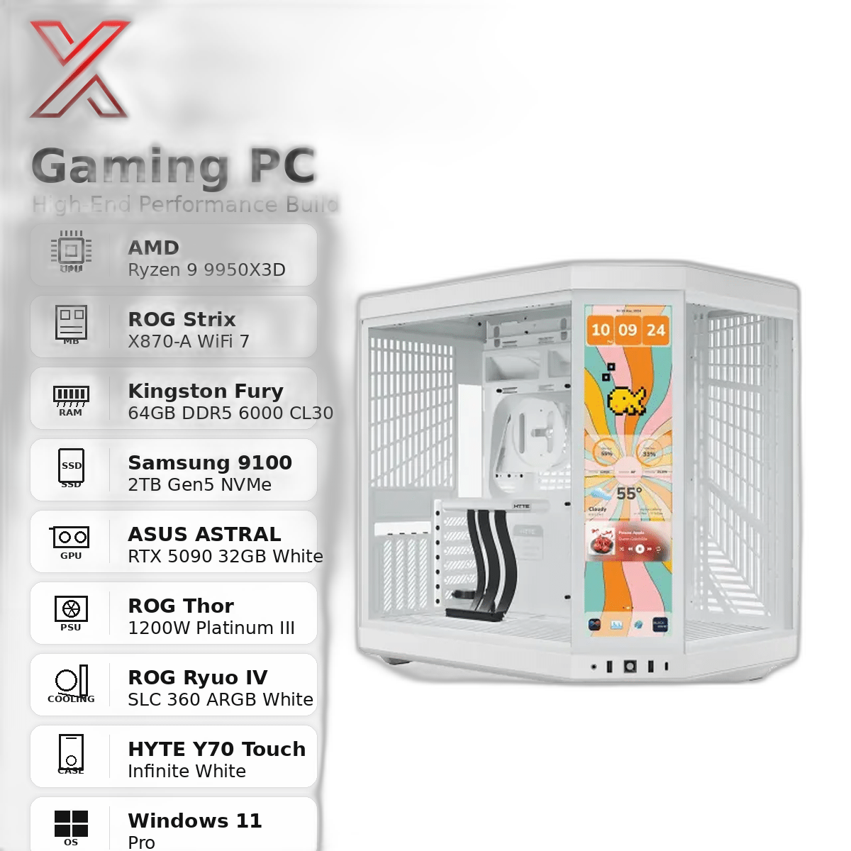RTX 5090 Gaming PC, AMD Ryzen 9 9950X3D